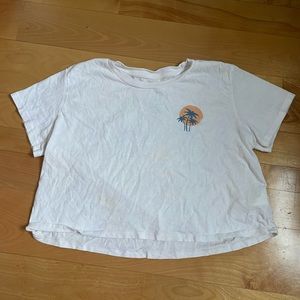 pura vida light pink cropped tee (m)